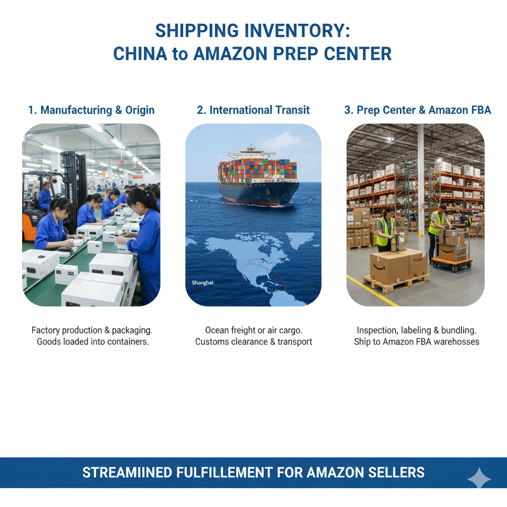 Shipping Inventory from China to an Amazon Prep Center